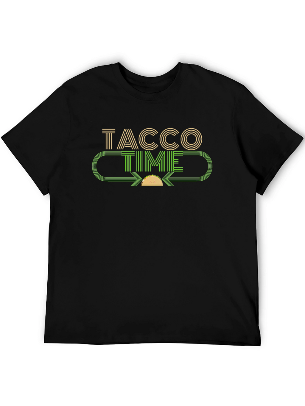 Tacco Time Black Graphic T-Shirt - Fun Foodie Tee