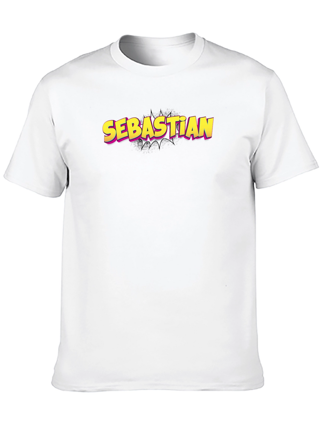 Sebastian Comic Style Black T-Shirt
