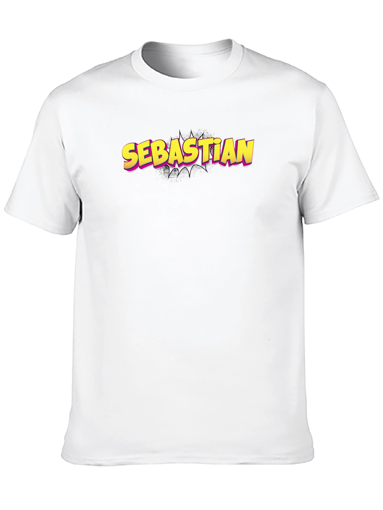 Sebastian Comic Style Black T-Shirt