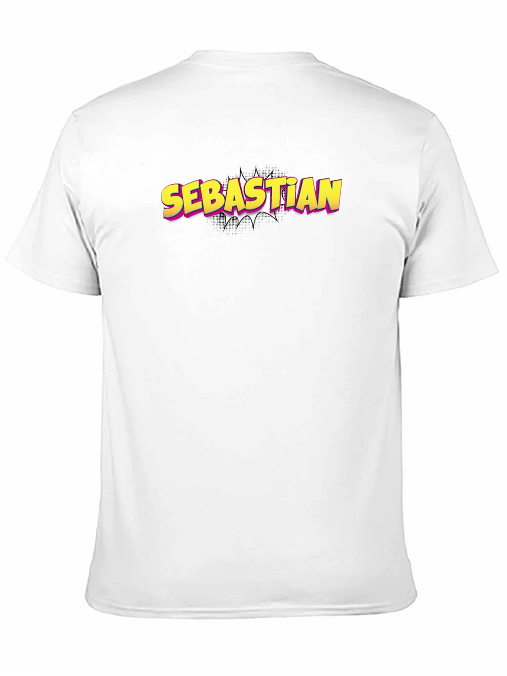 Sebastian Comic Style Black T-Shirt