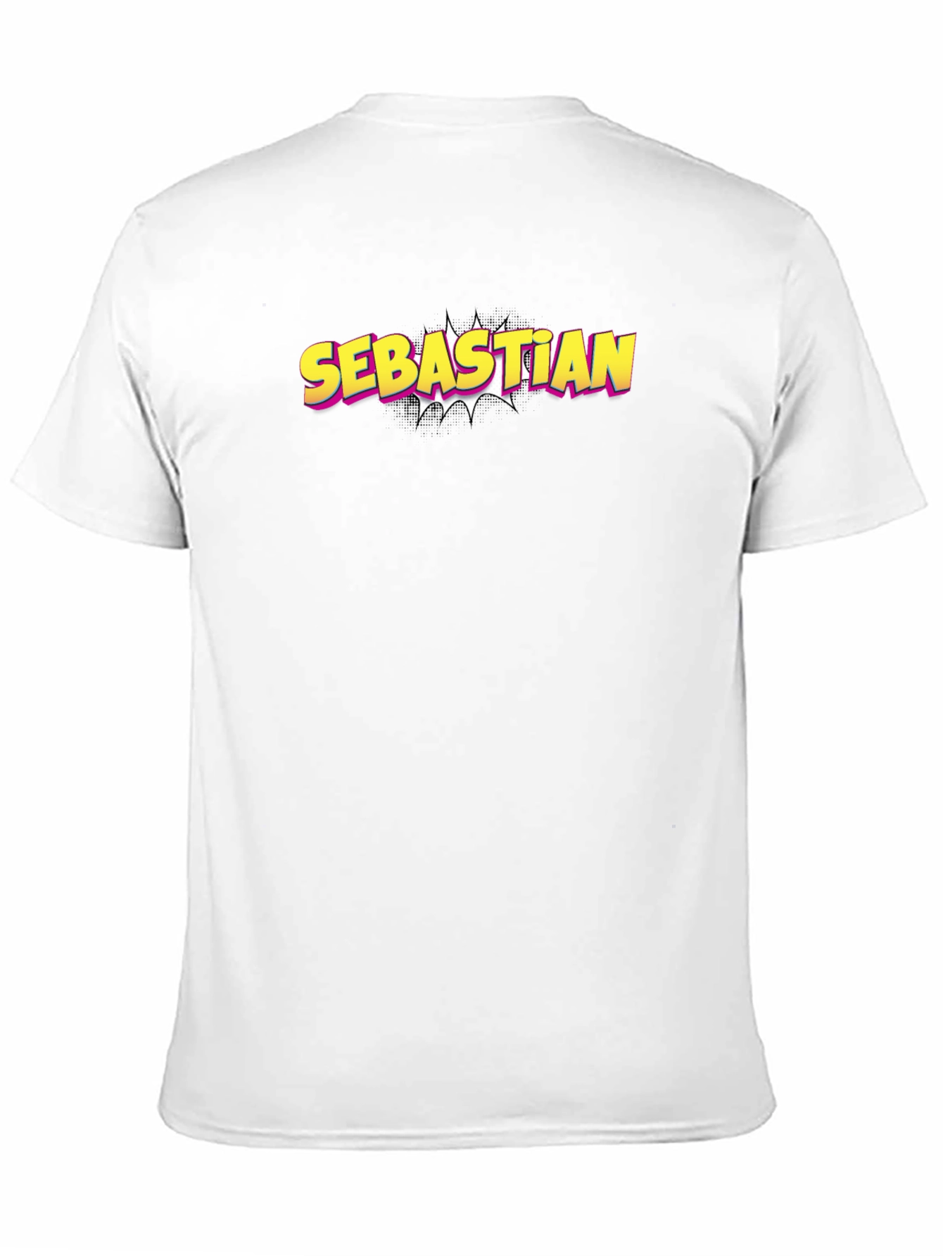 Sebastian Comic Style Black T-Shirt