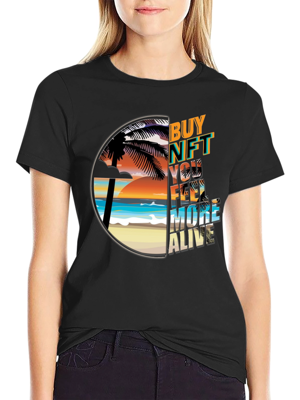 Buy NFT Feel More Alive Graphic Tee