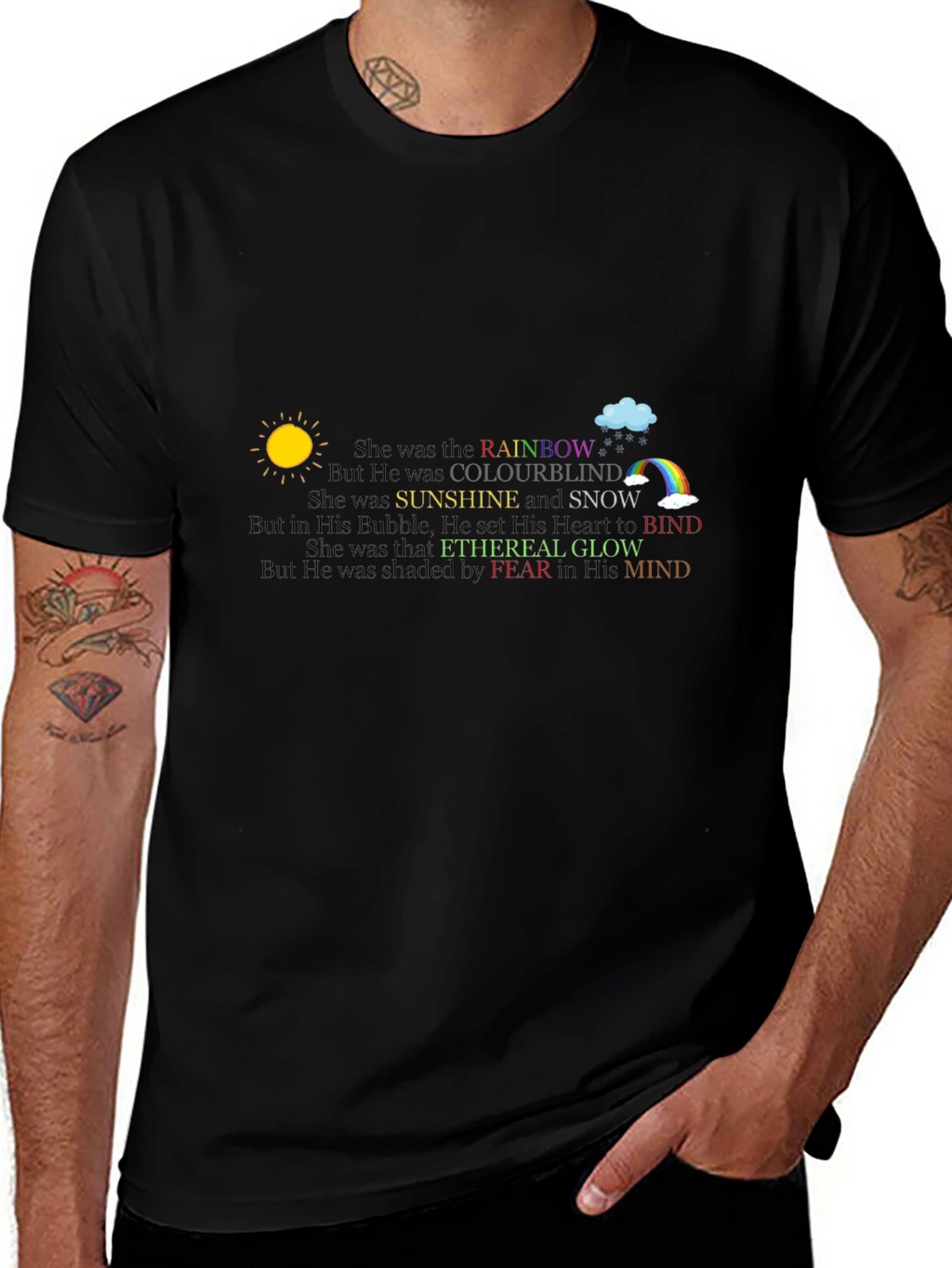 Rainbow Colourblind Graphic T-Shirt