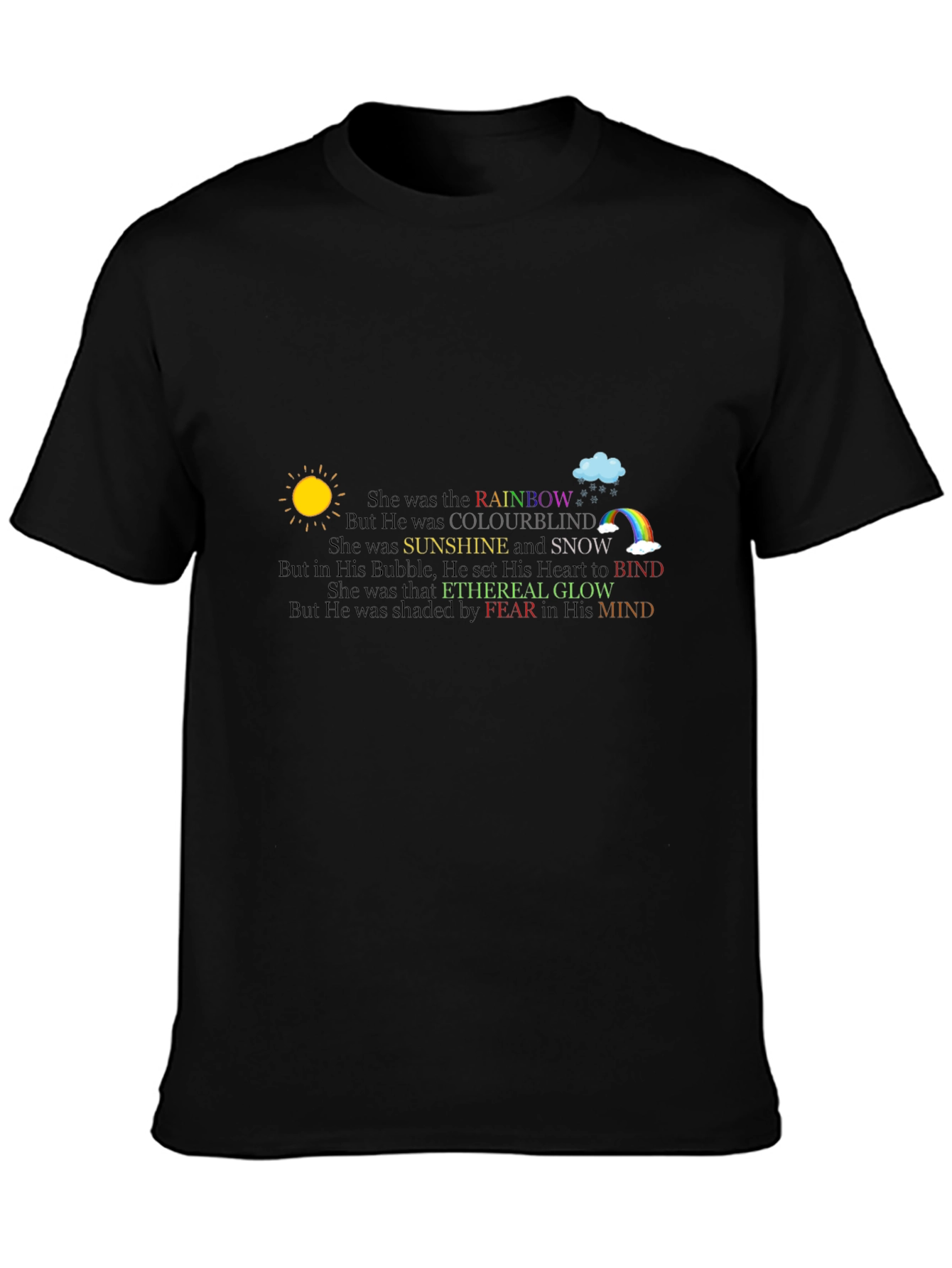 Rainbow Colourblind Graphic T-Shirt