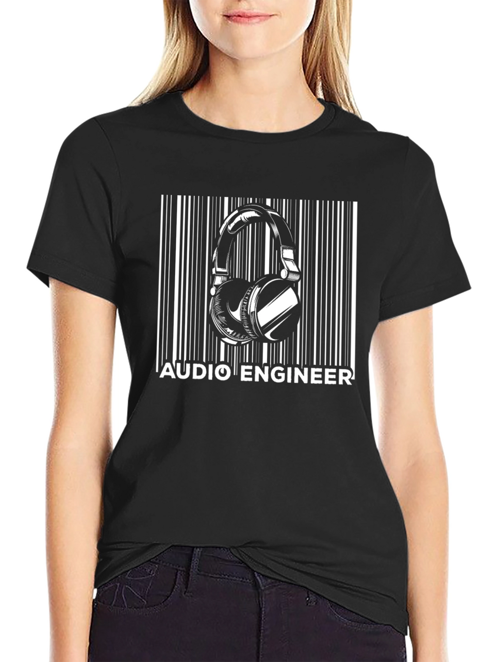 Audio Engineer Barcode T-Shirt - Music Producer Gift