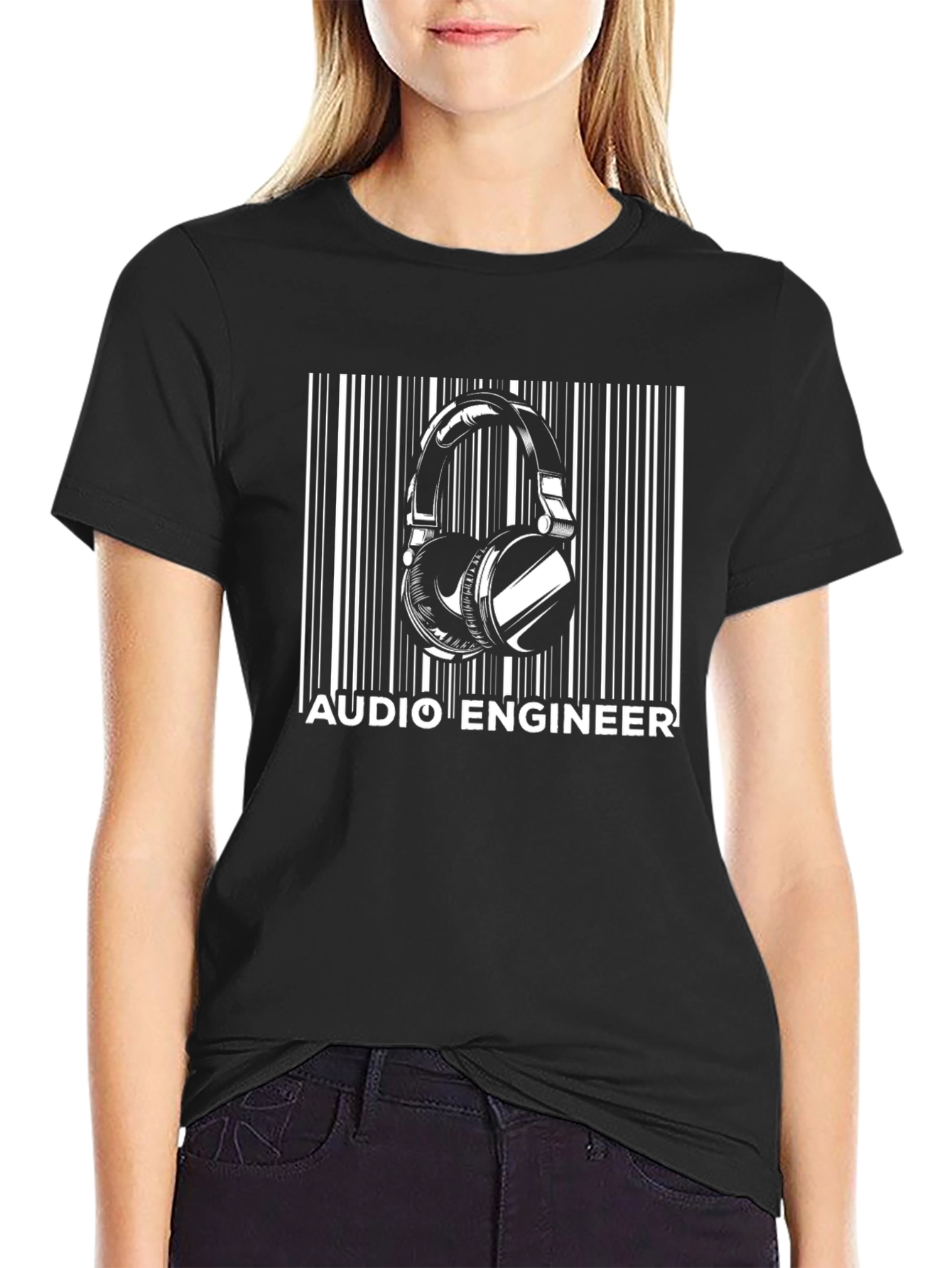 Audio Engineer Barcode T-Shirt - Music Producer Gift