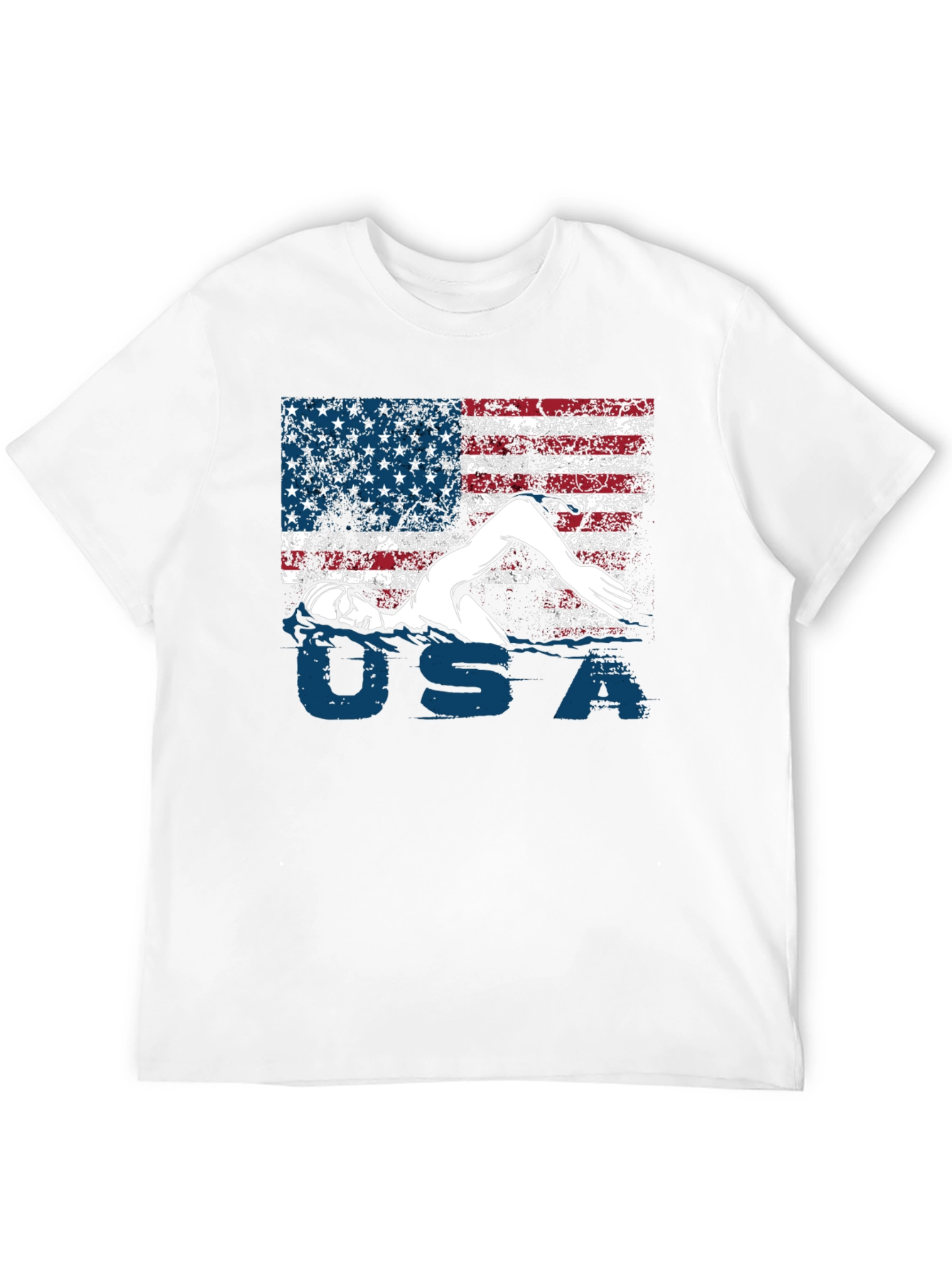 USA Swimmer T-Shirt Patriotic Flag Tee
