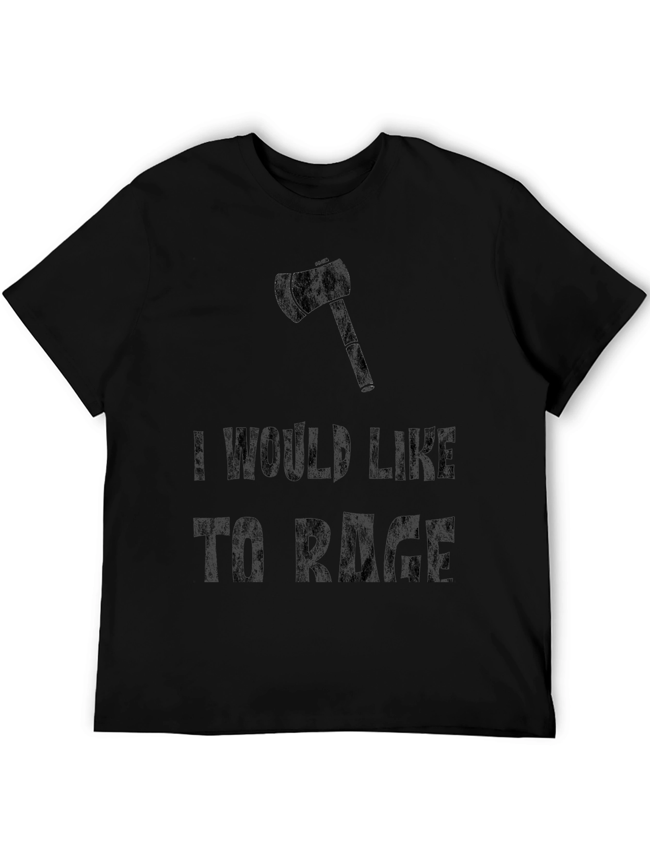 I Would Like to Rage Black Graphic Tee