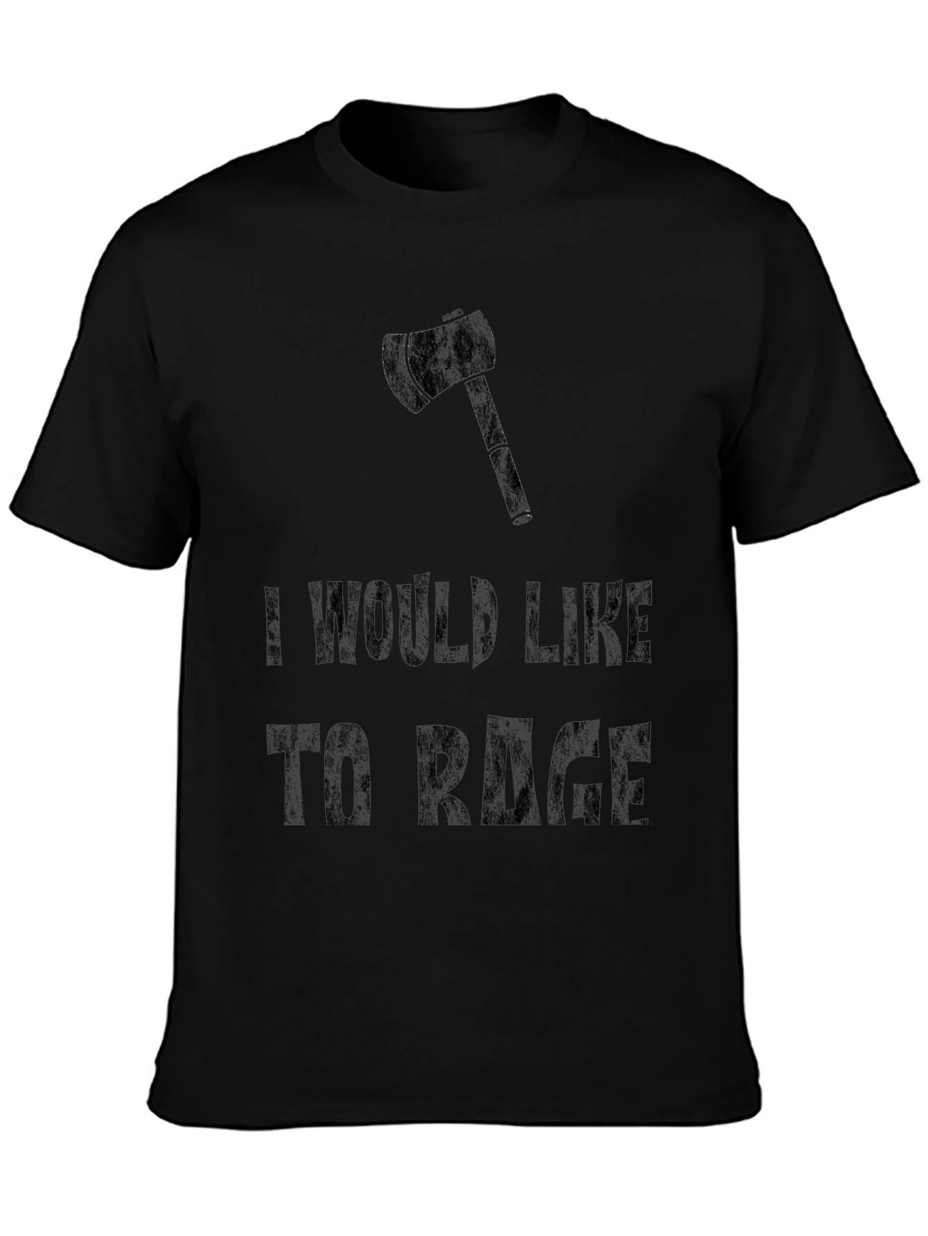 I Would Like to Rage Black Graphic Tee