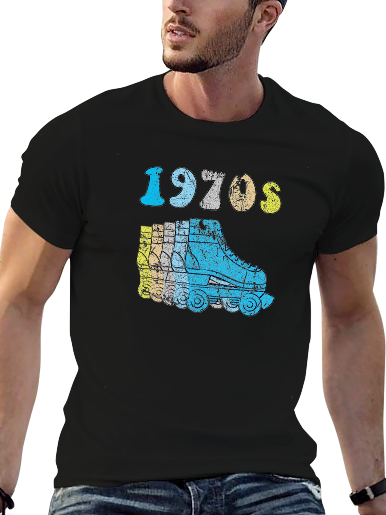 Retro 1970s Roller Skate T-Shirt