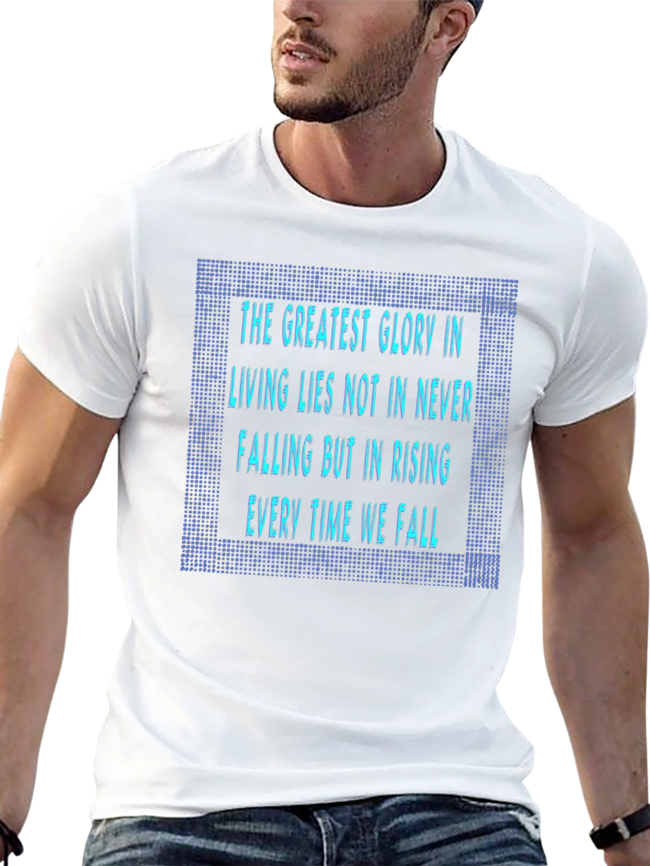 Inspirational Graphic Tee - Rise After Falling