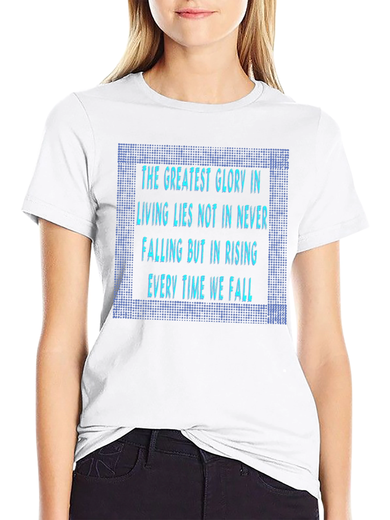 Inspirational Graphic Tee - Rise After Falling