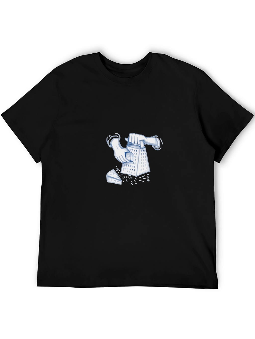 Funny Cheese Grater Graphic Black T-Shirt