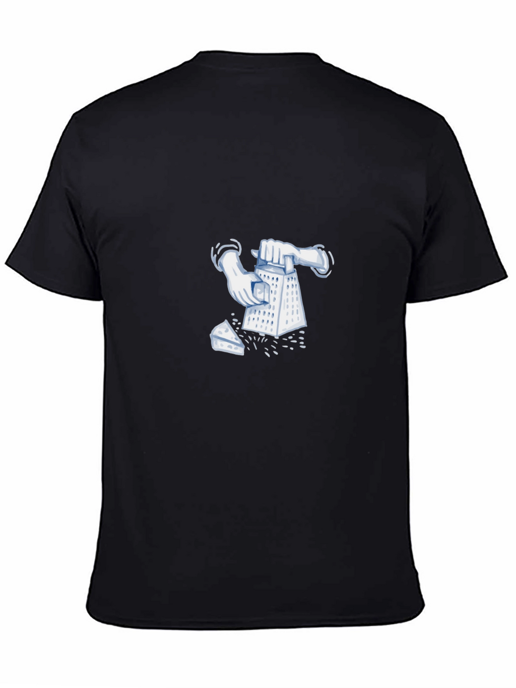 Funny Cheese Grater Graphic Black T-Shirt