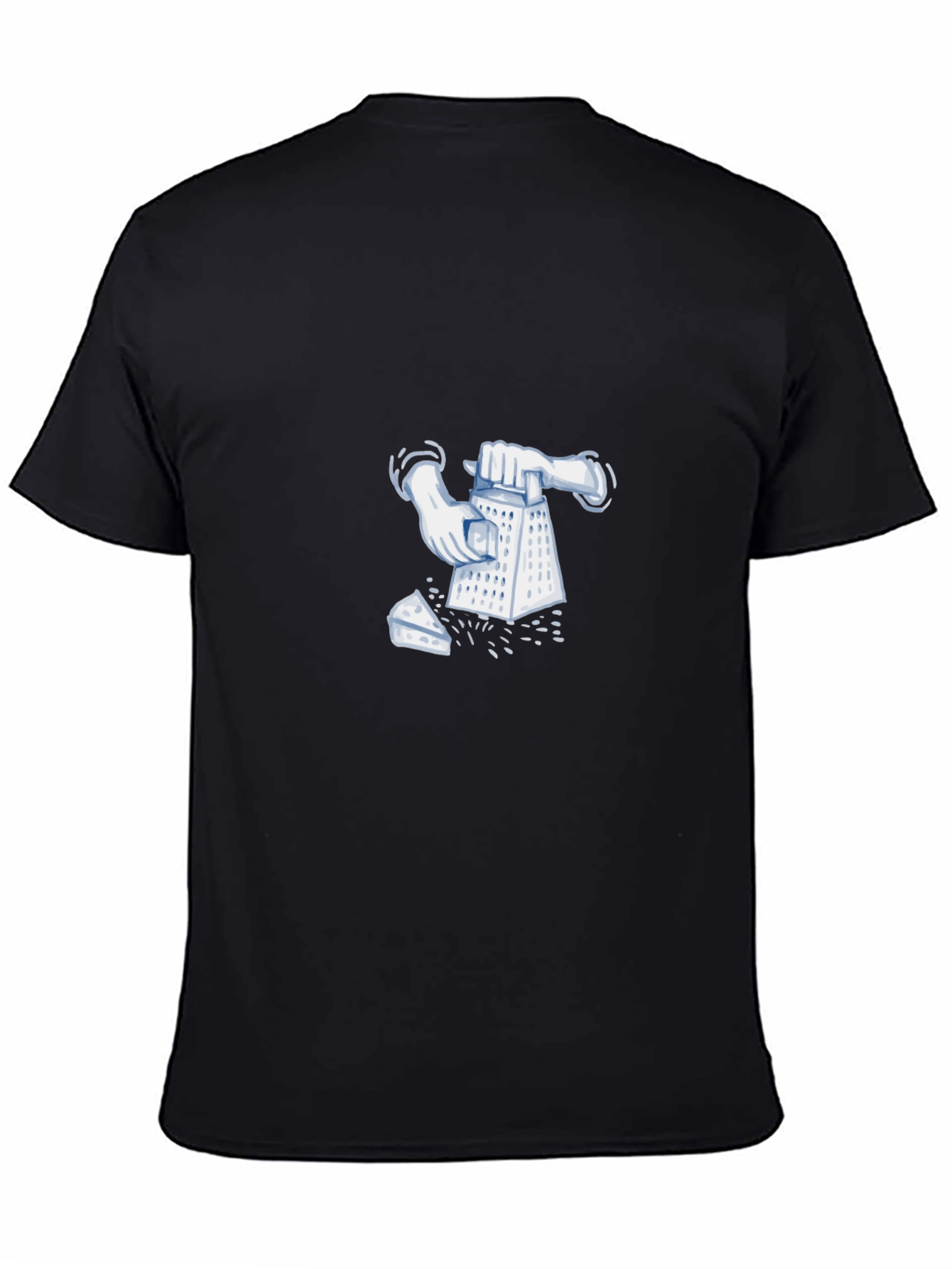 Funny Cheese Grater Graphic Black T-Shirt