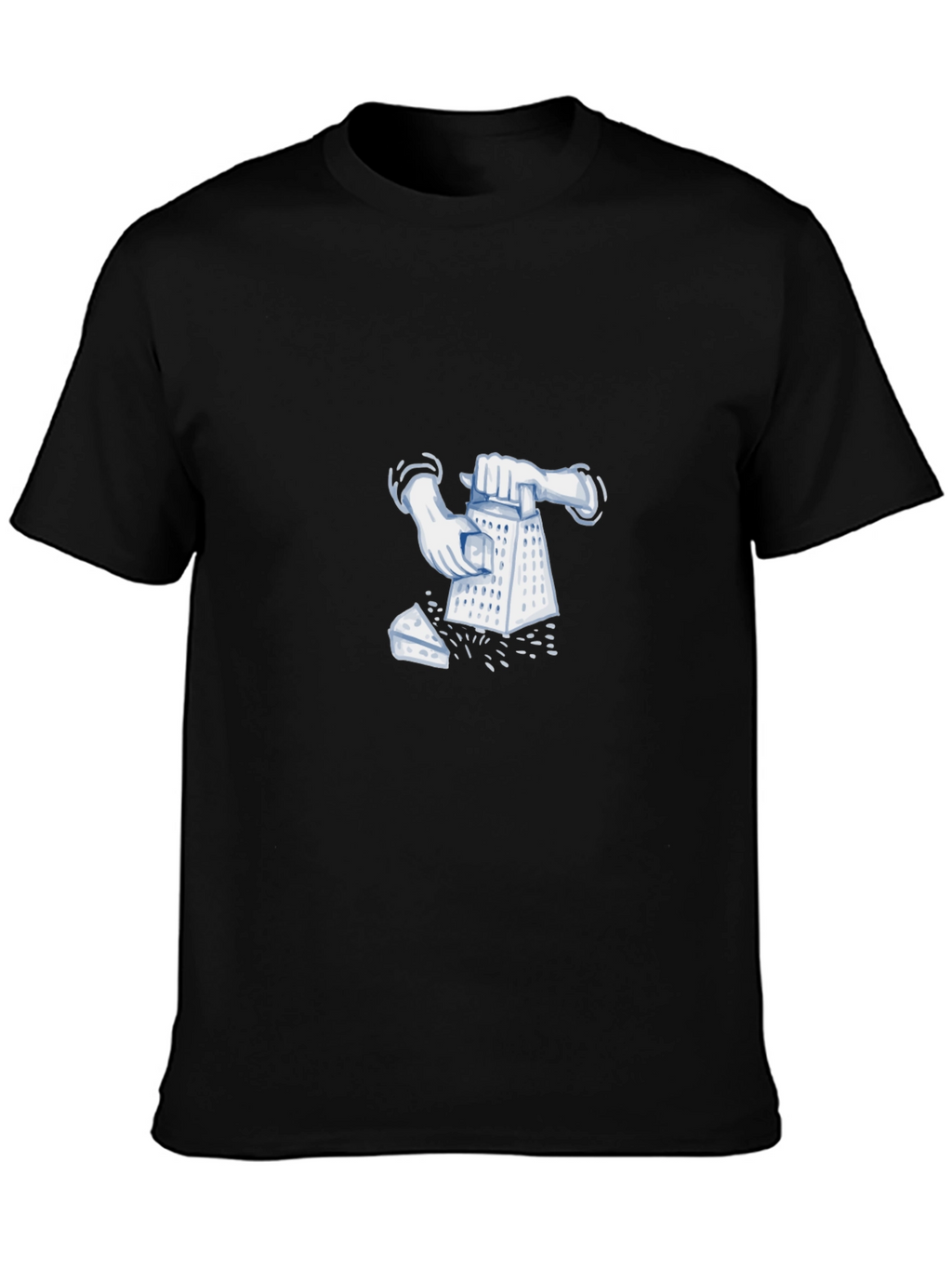 Funny Cheese Grater Graphic Black T-Shirt