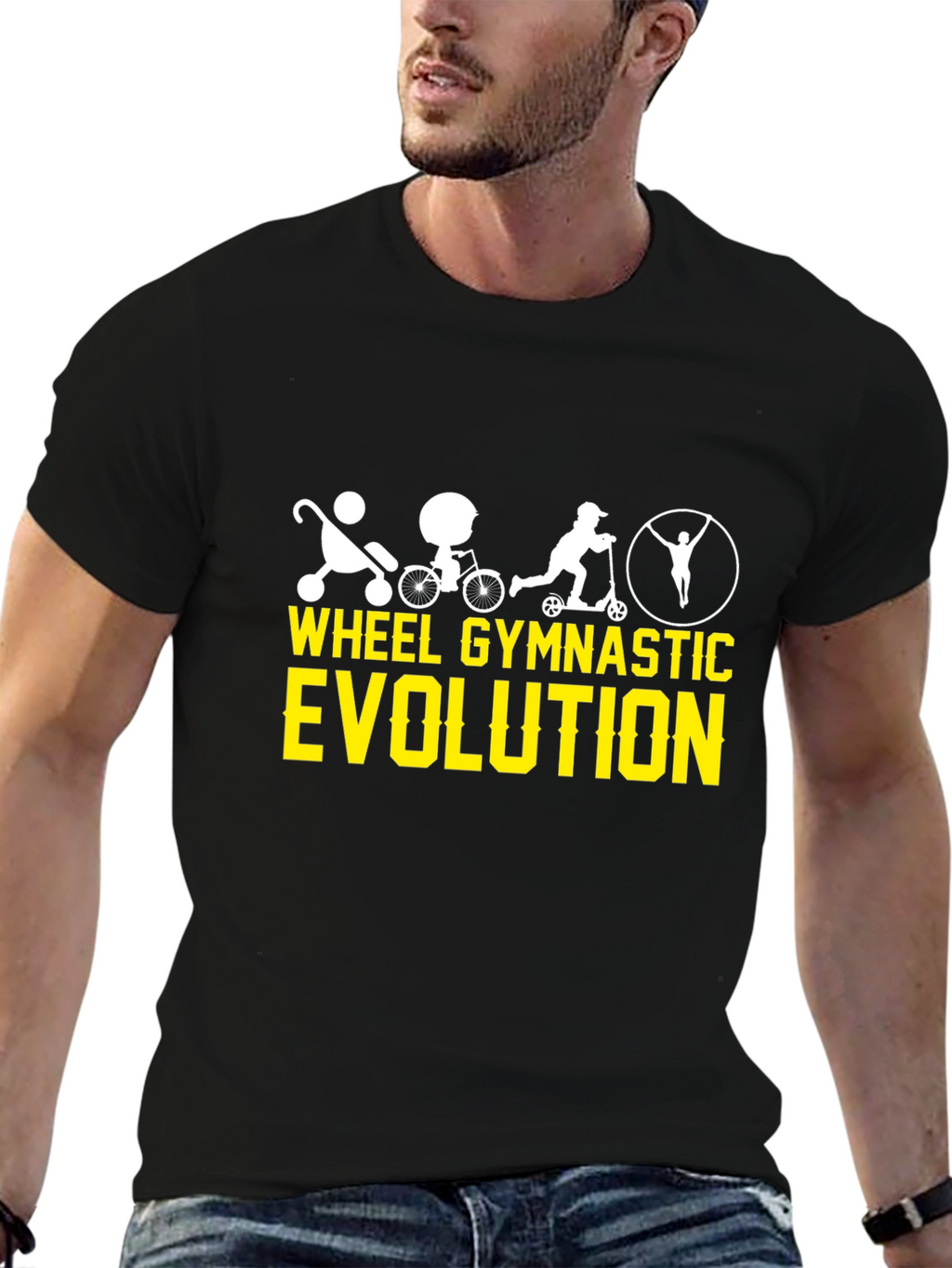 Wheel Gymnastic Evolution Black T-Shirt