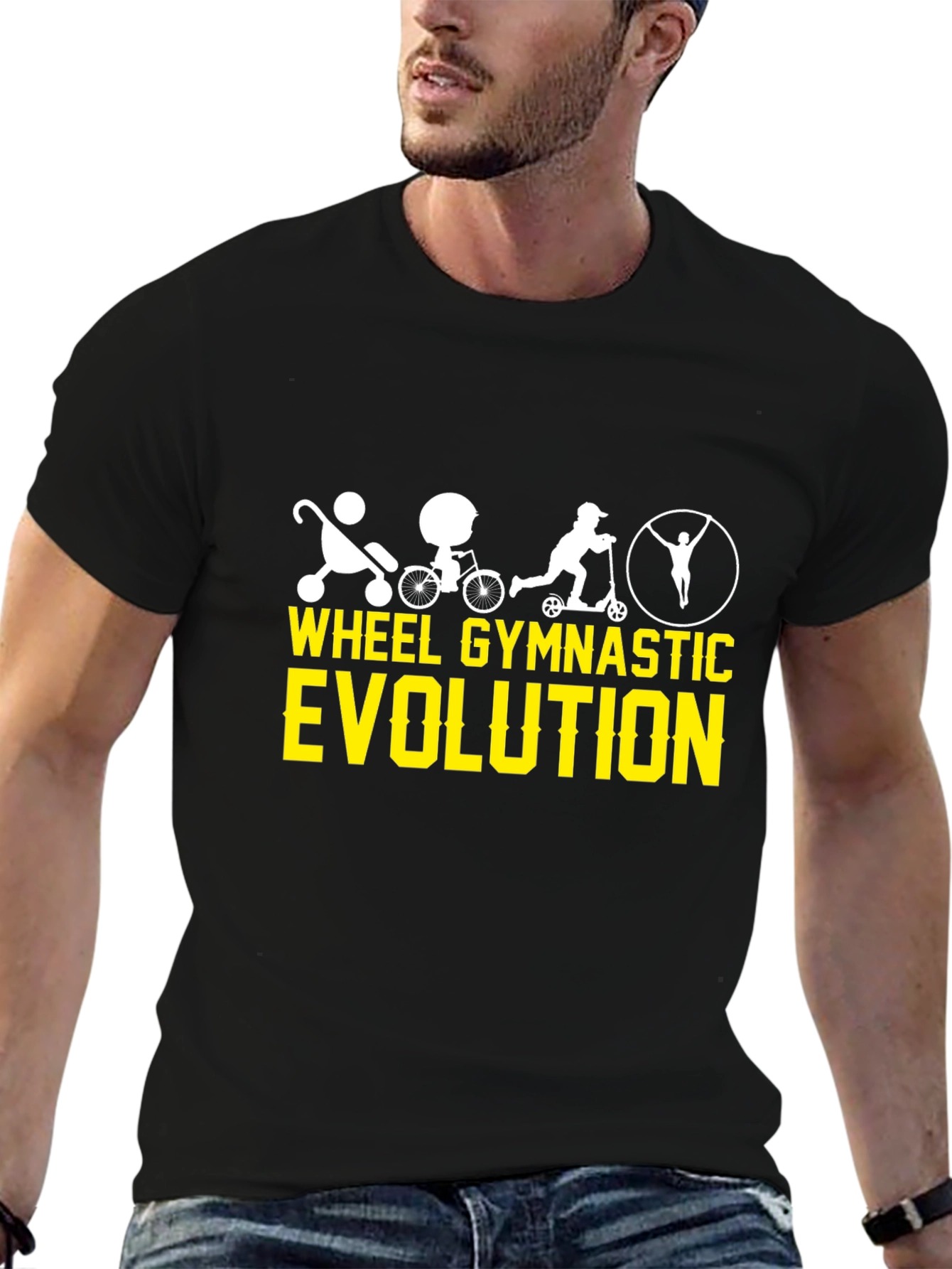Wheel Gymnastic Evolution Black T-Shirt
