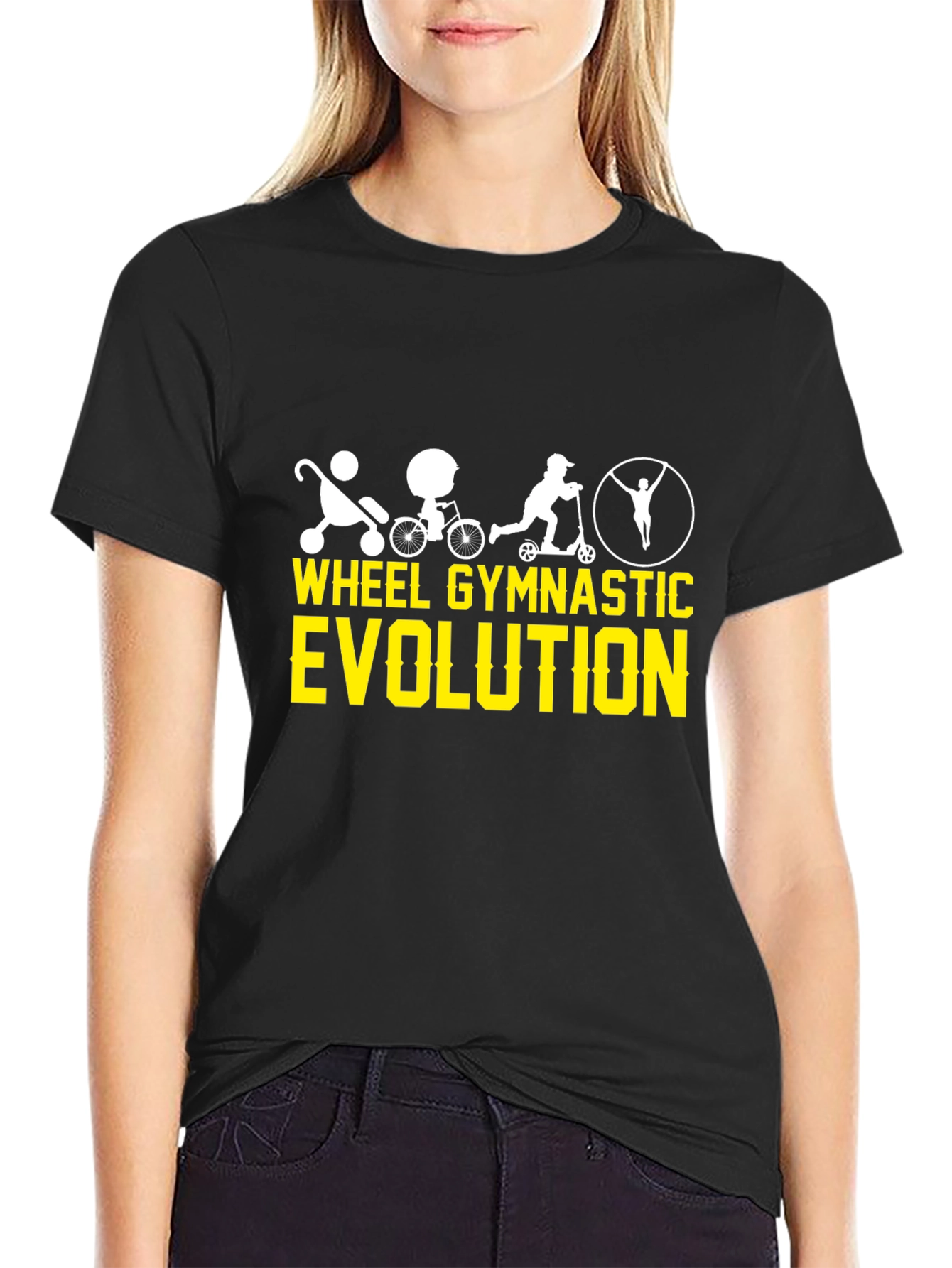Wheel Gymnastic Evolution Black T-Shirt