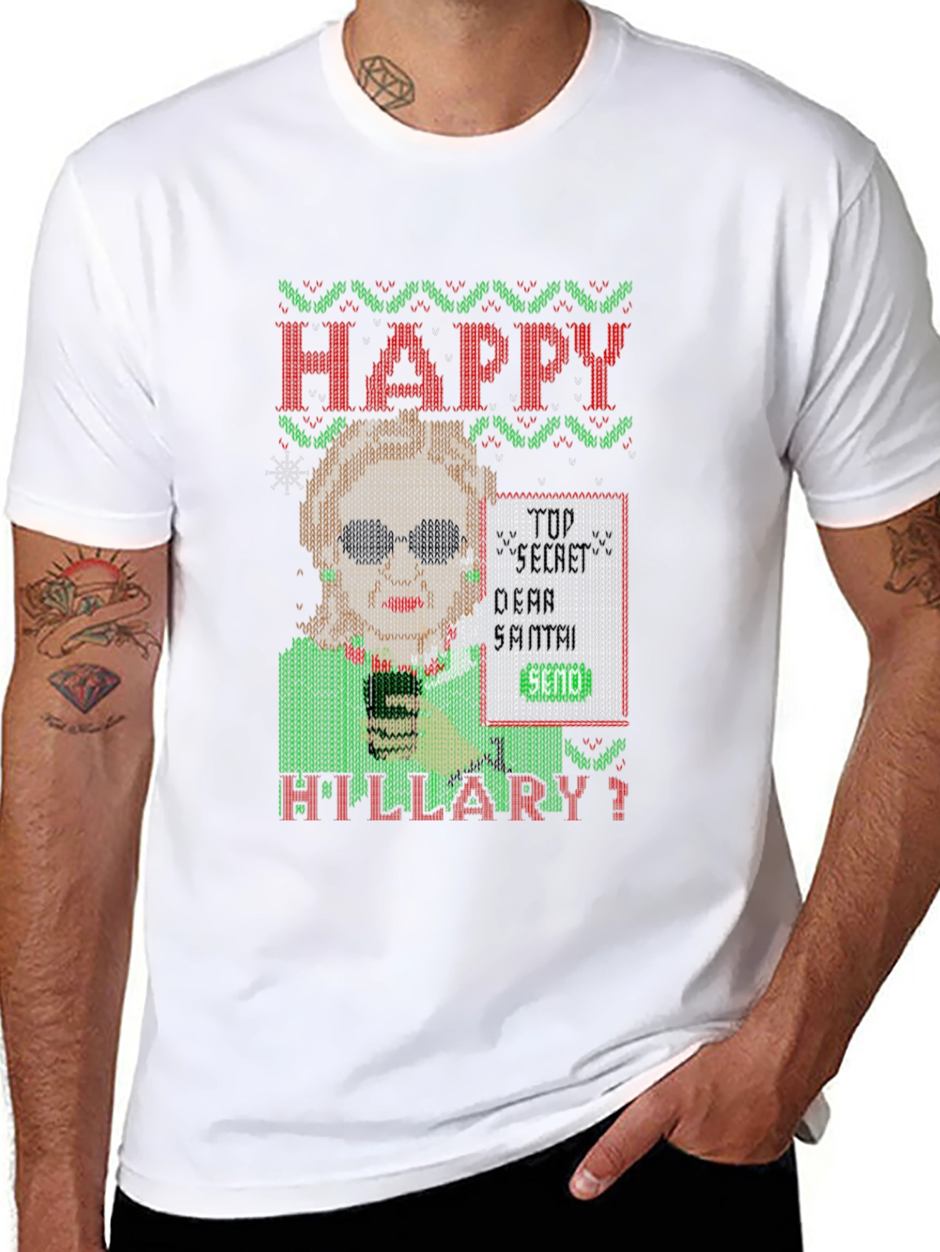 Happy Hillary Funny Christmas Sweater T-Shirt