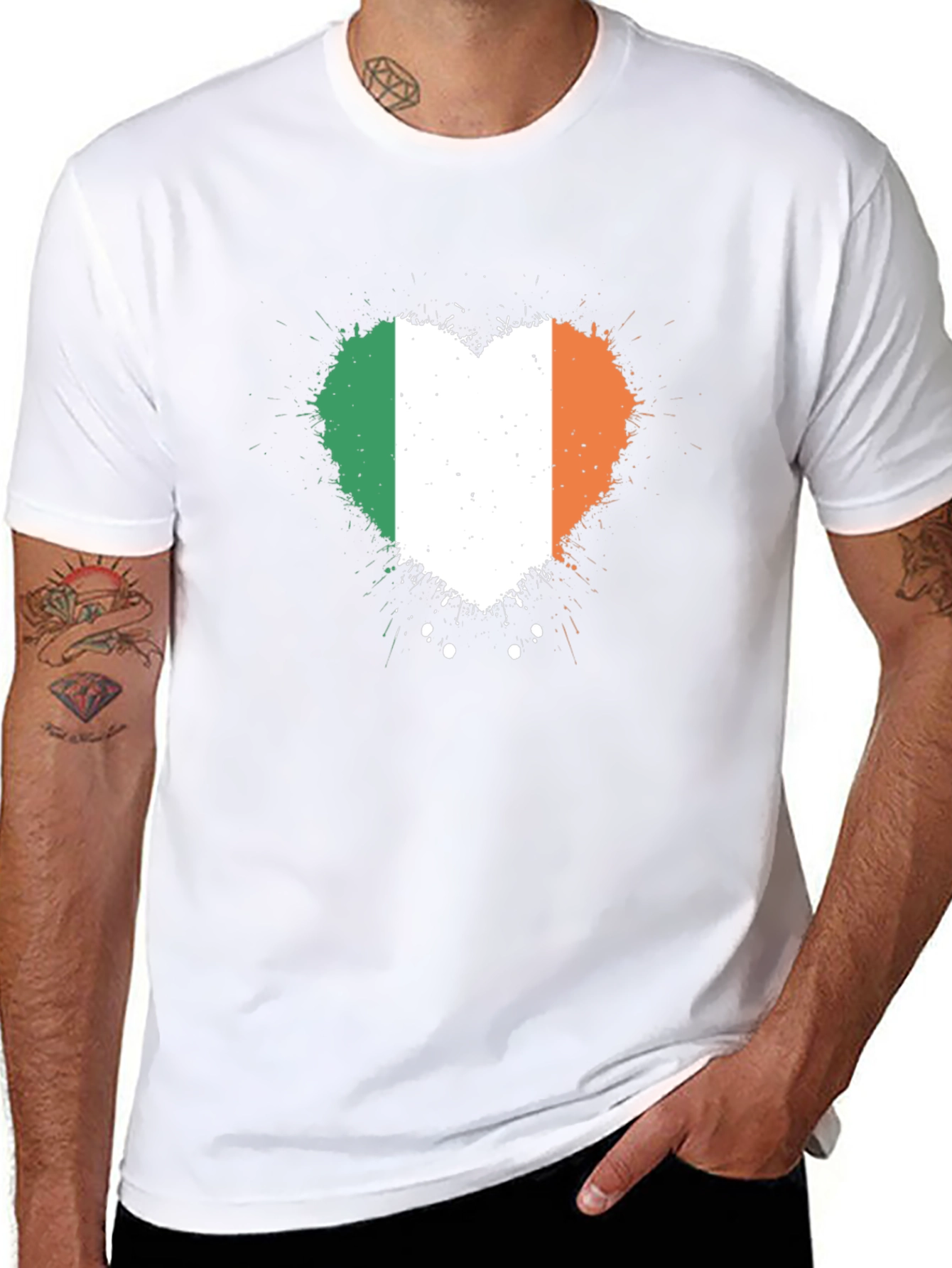 Irish Flag Heart T-Shirt - Show Your Irish Pride!