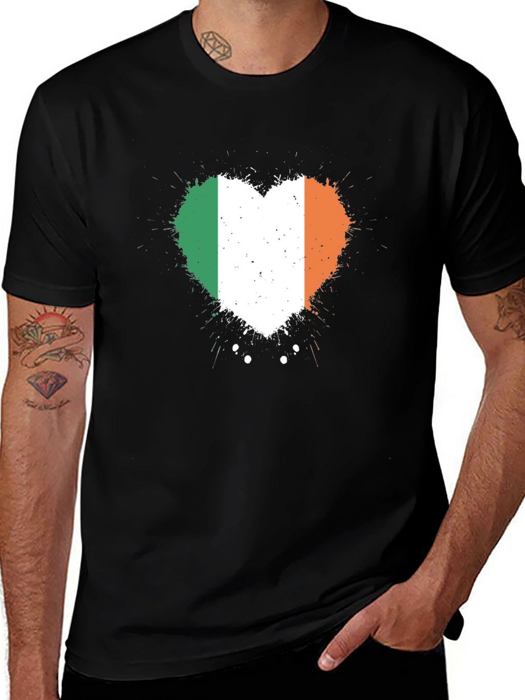 Irish Flag Heart T-Shirt - Show Your Irish Pride!