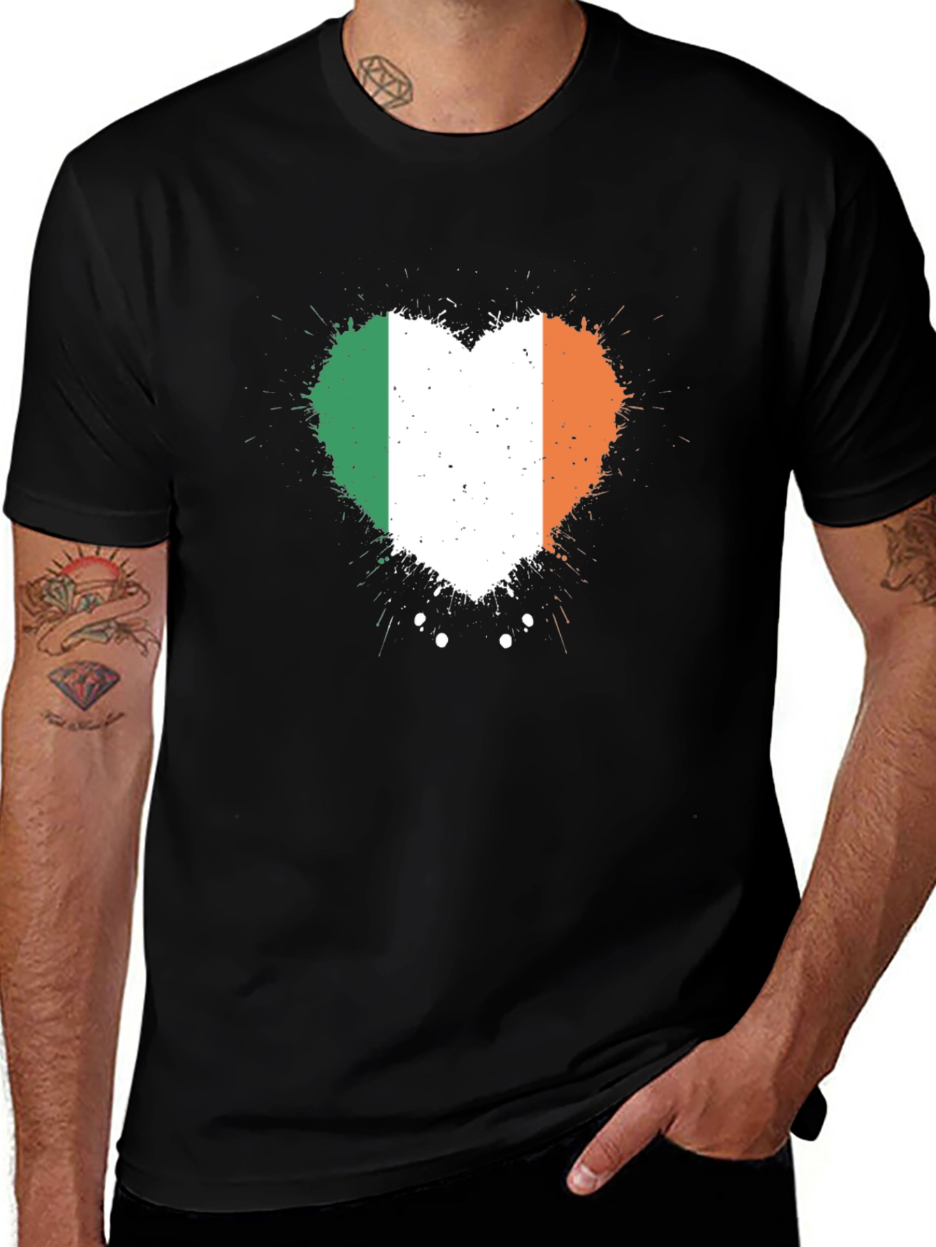 Irish Flag Heart T-Shirt - Show Your Irish Pride!