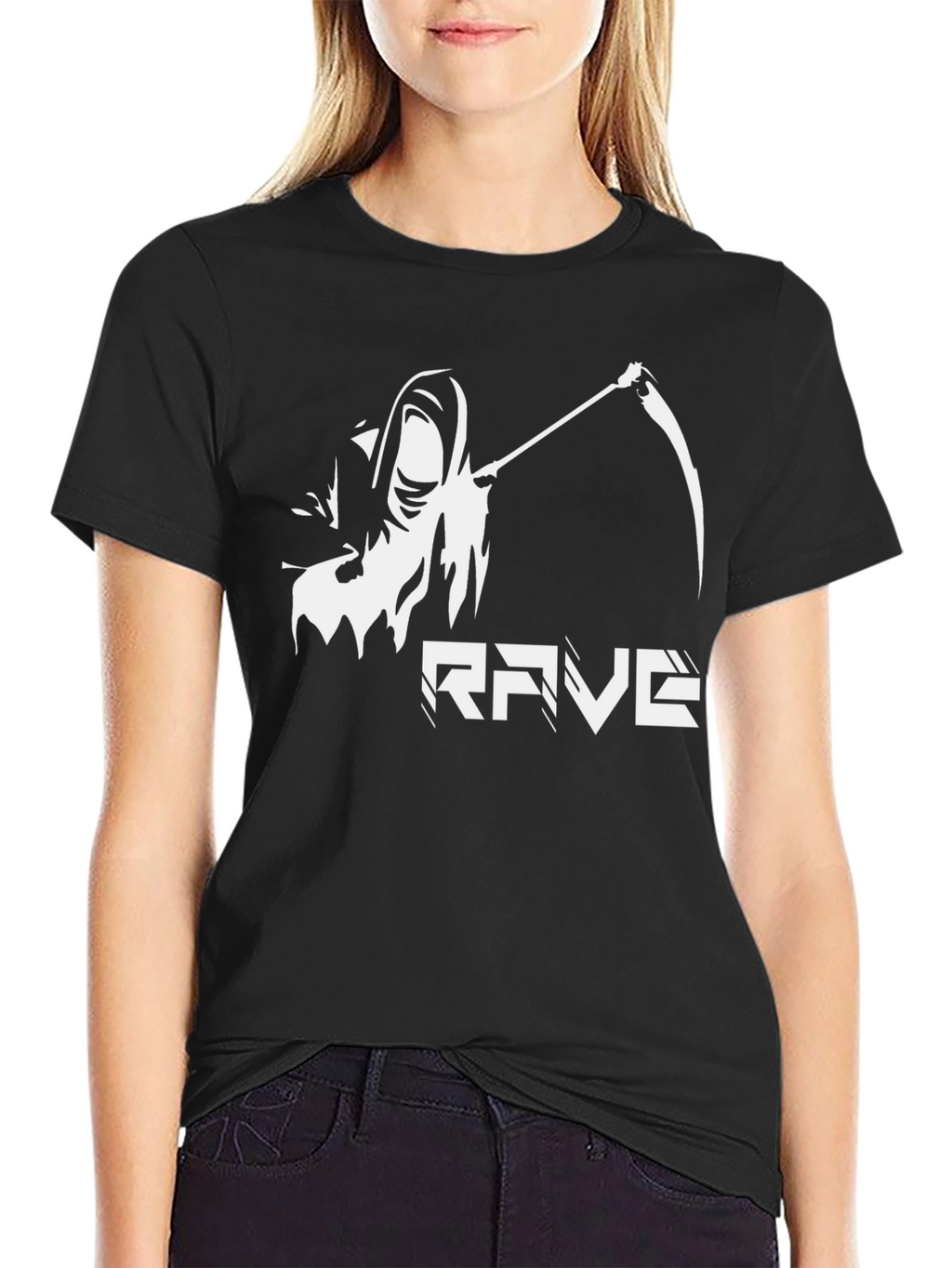 Rave Reaper Graphic T-Shirt - Black