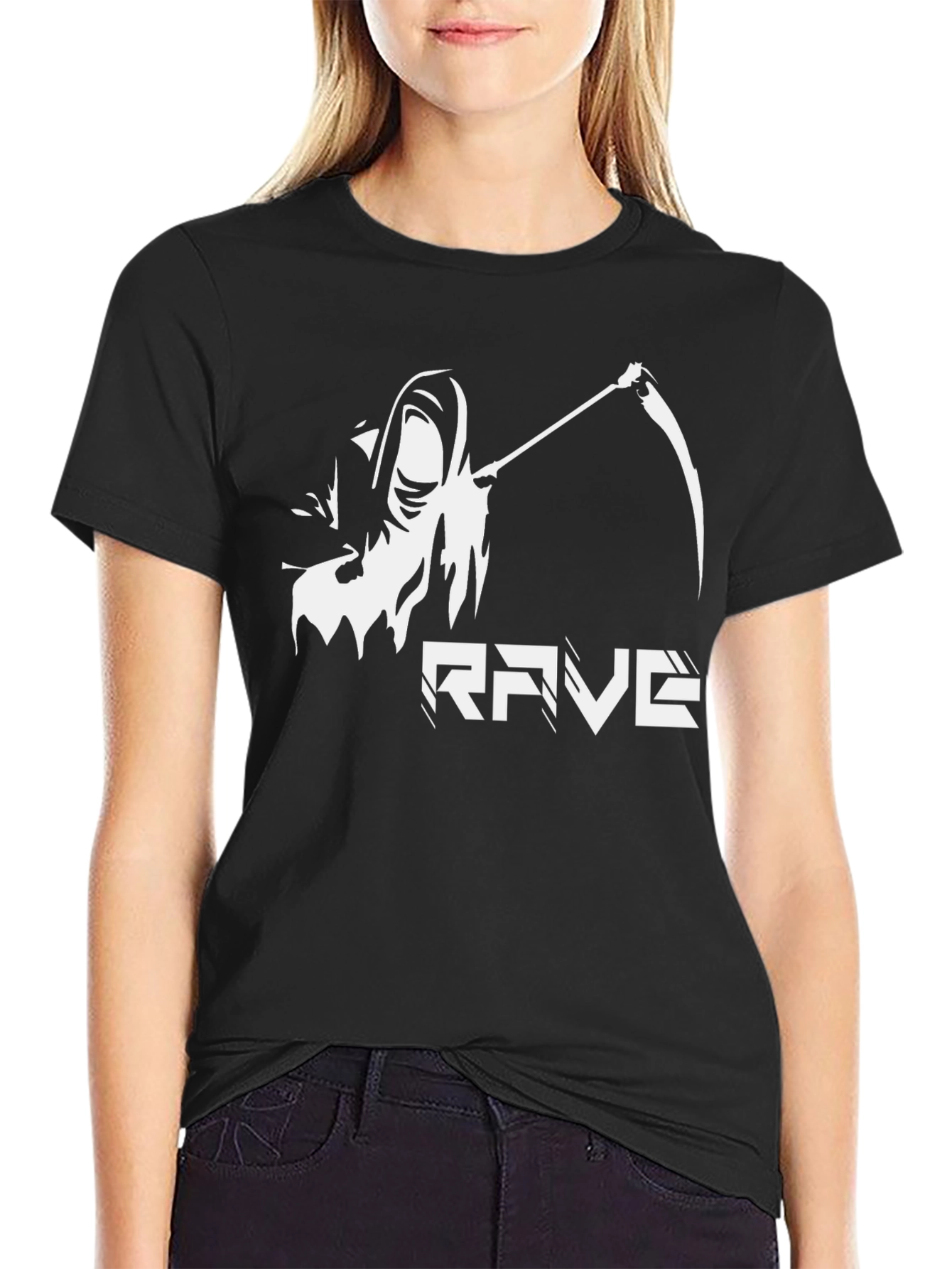 Rave Reaper Graphic T-Shirt - Black