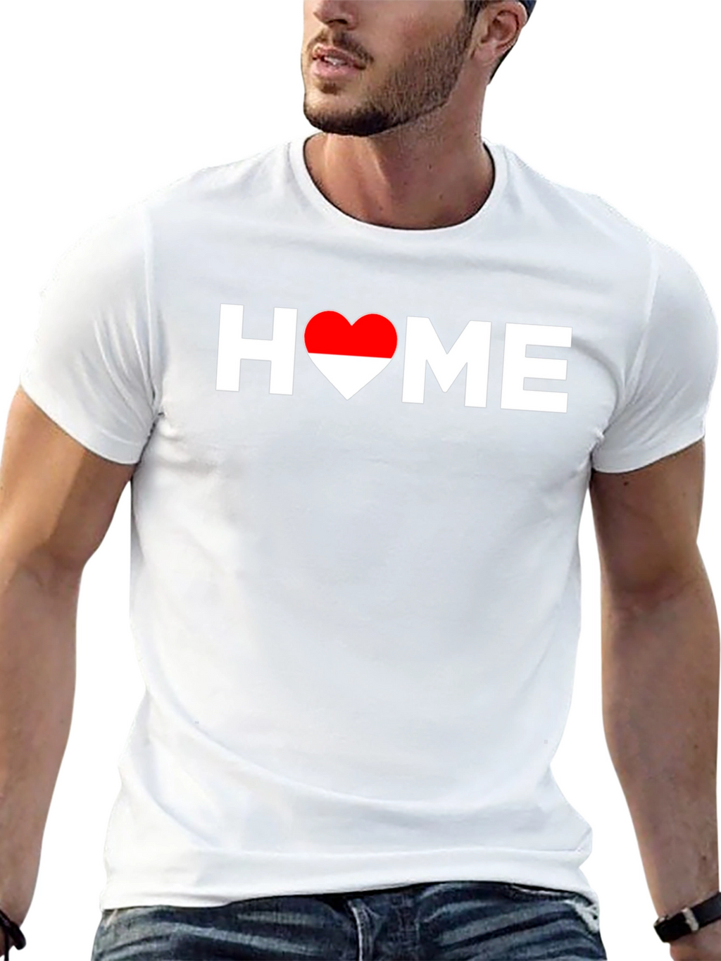 HOME Heart Graphic T-Shirt - Black
