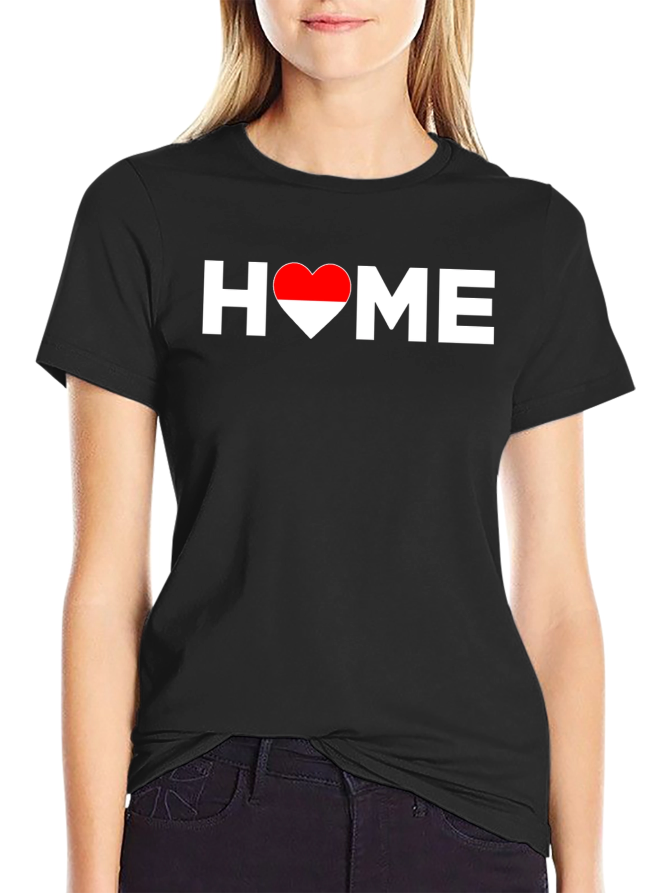 HOME Heart Graphic T-Shirt - Black