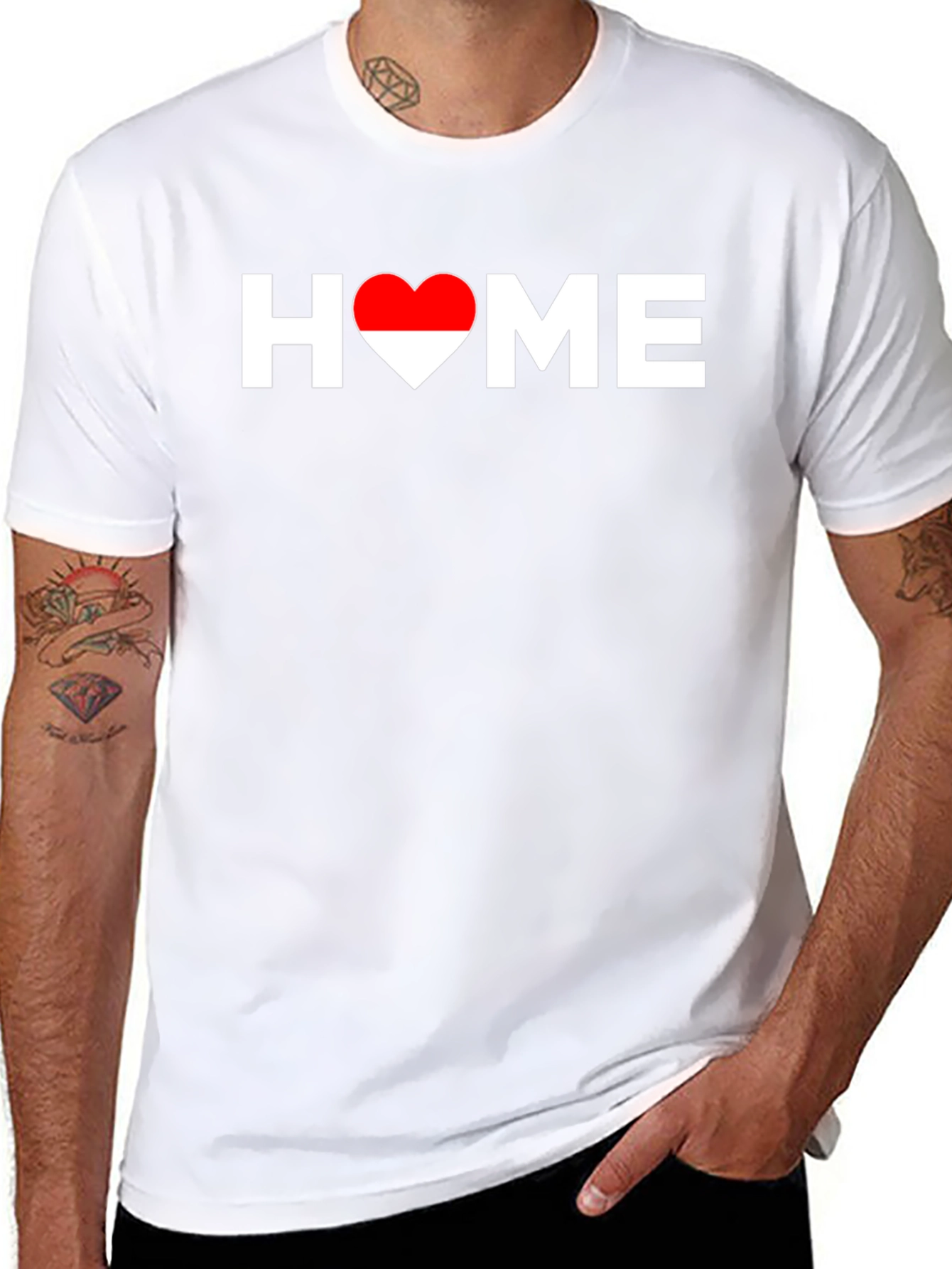 HOME Heart Graphic T-Shirt - Black