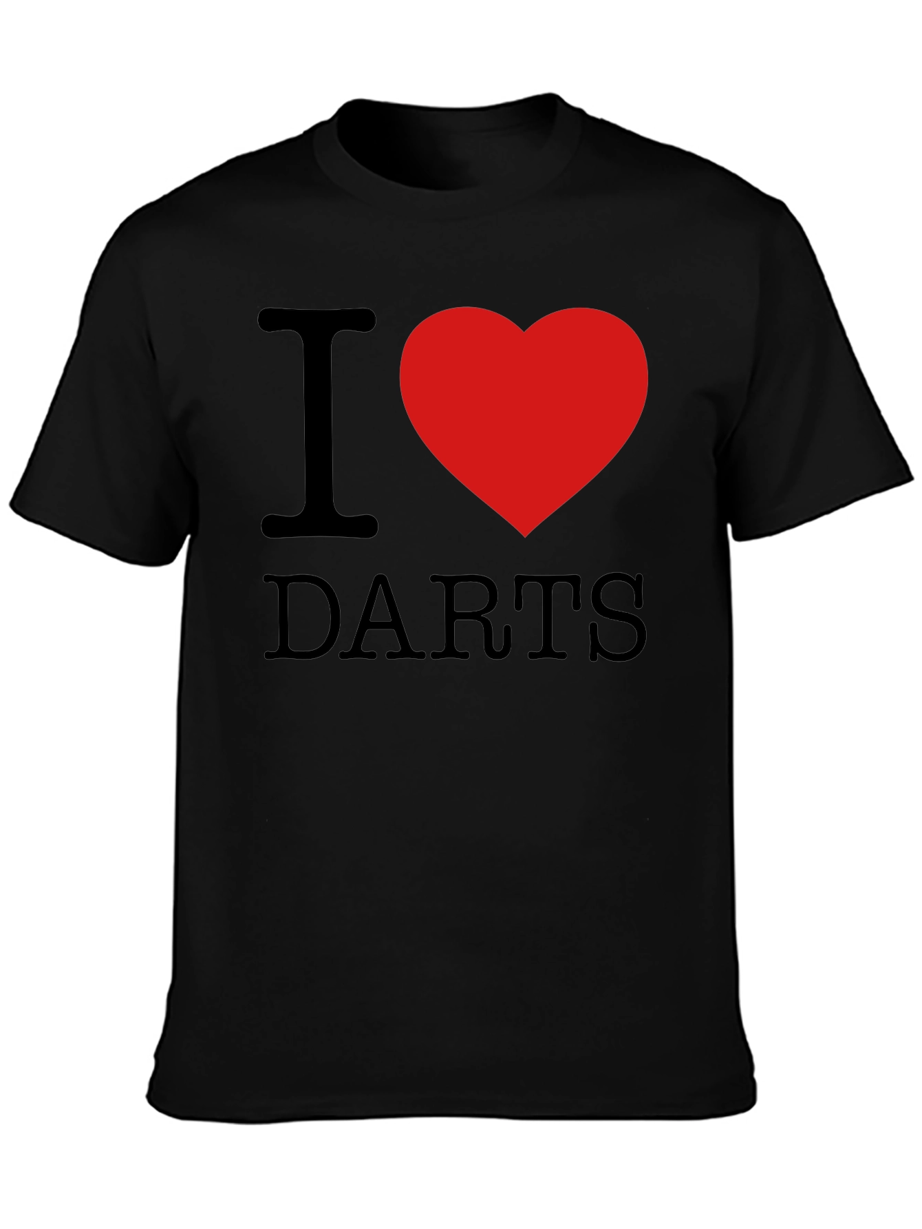 I Heart Darts Graphic Tee - Black Casual Shirt