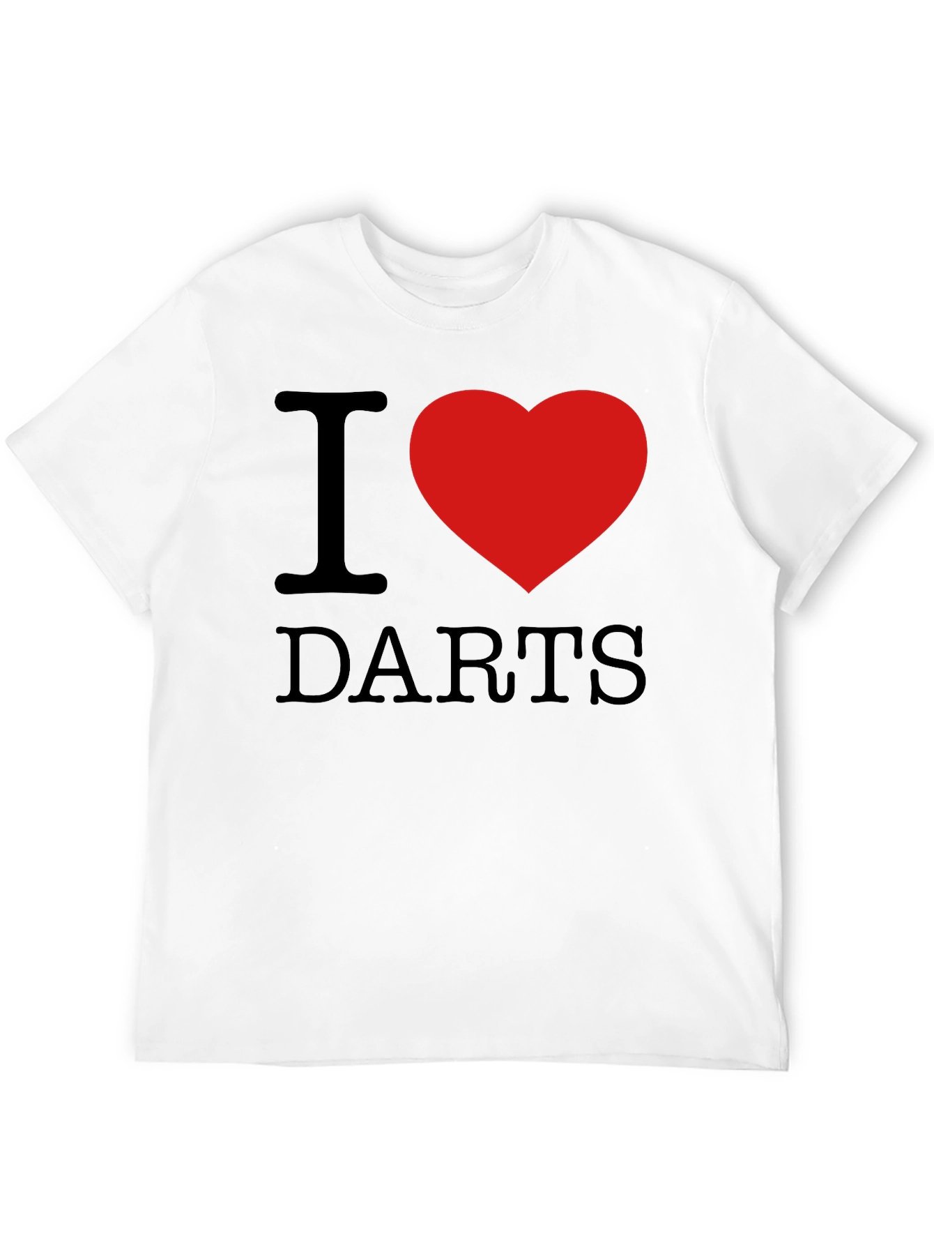 I Heart Darts Graphic Tee - Black Casual Shirt