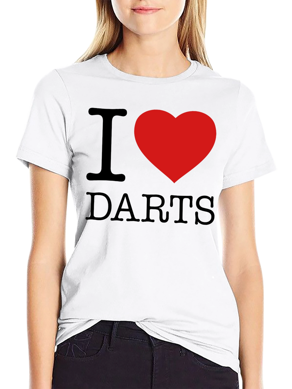 I Heart Darts Graphic Tee - Black Casual Shirt