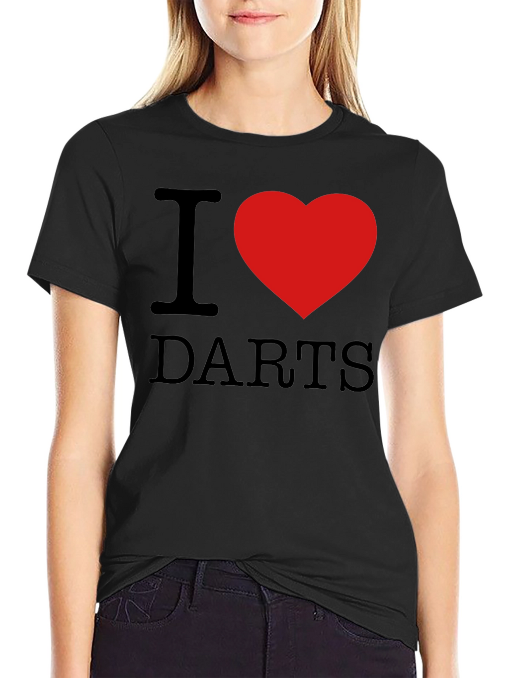 I Heart Darts Graphic Tee - Black Casual Shirt