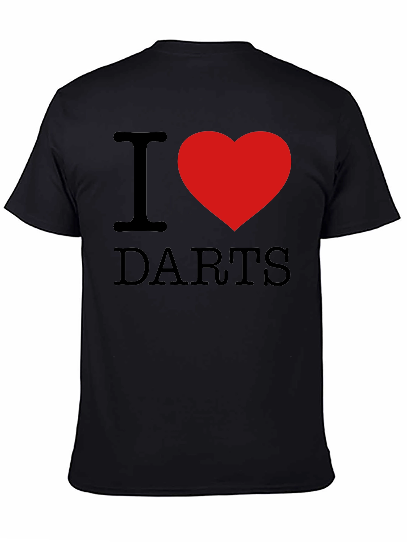 I Heart Darts Graphic Tee - Black Casual Shirt