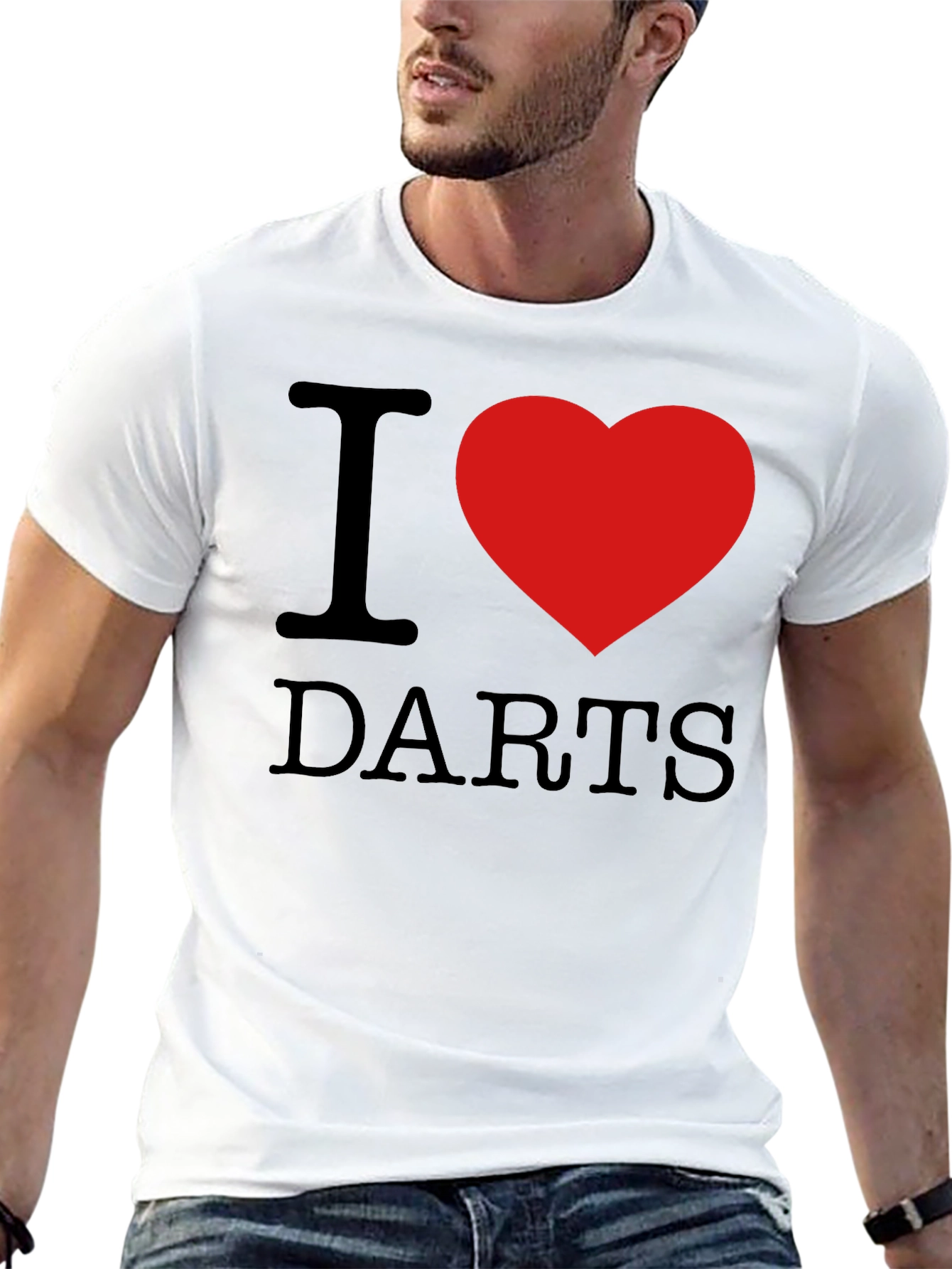 I Heart Darts Graphic Tee - Black Casual Shirt