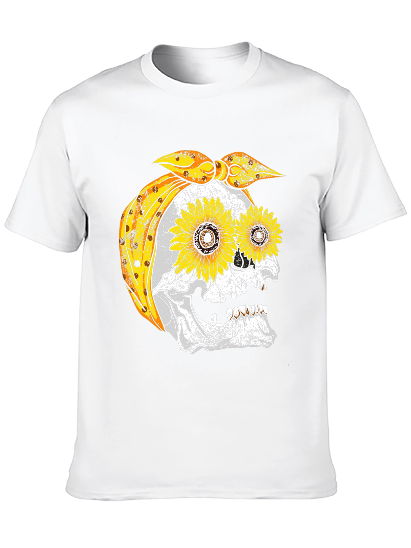 Sunflower Skull Bandana Graphic Tee