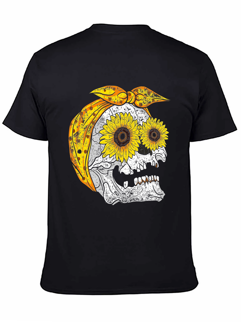 Sunflower Skull Bandana Graphic Tee