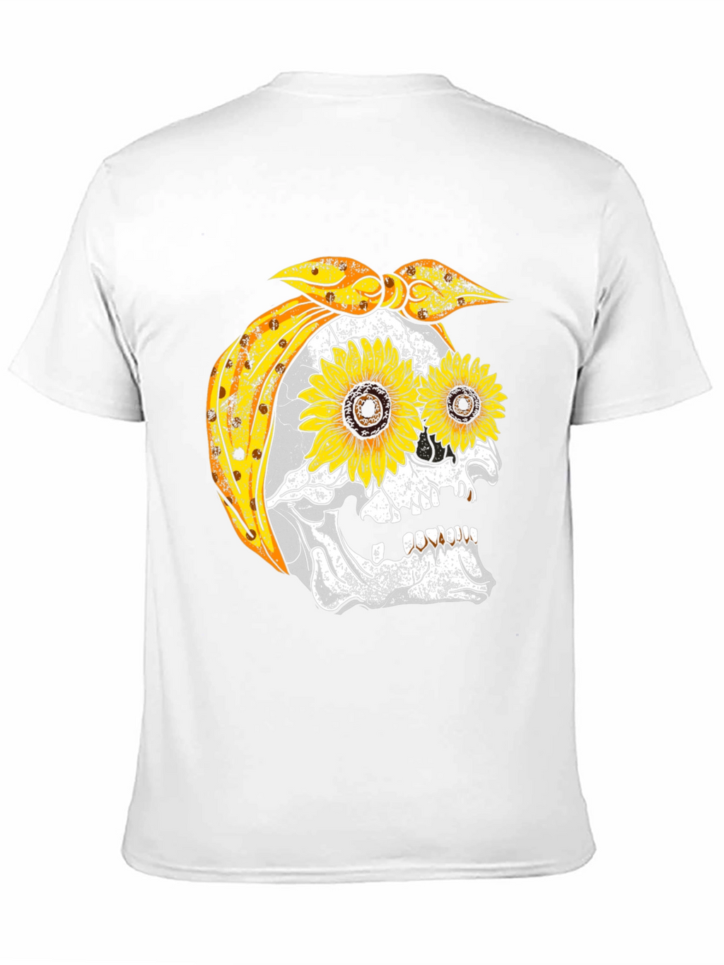 Sunflower Skull Bandana Graphic Tee