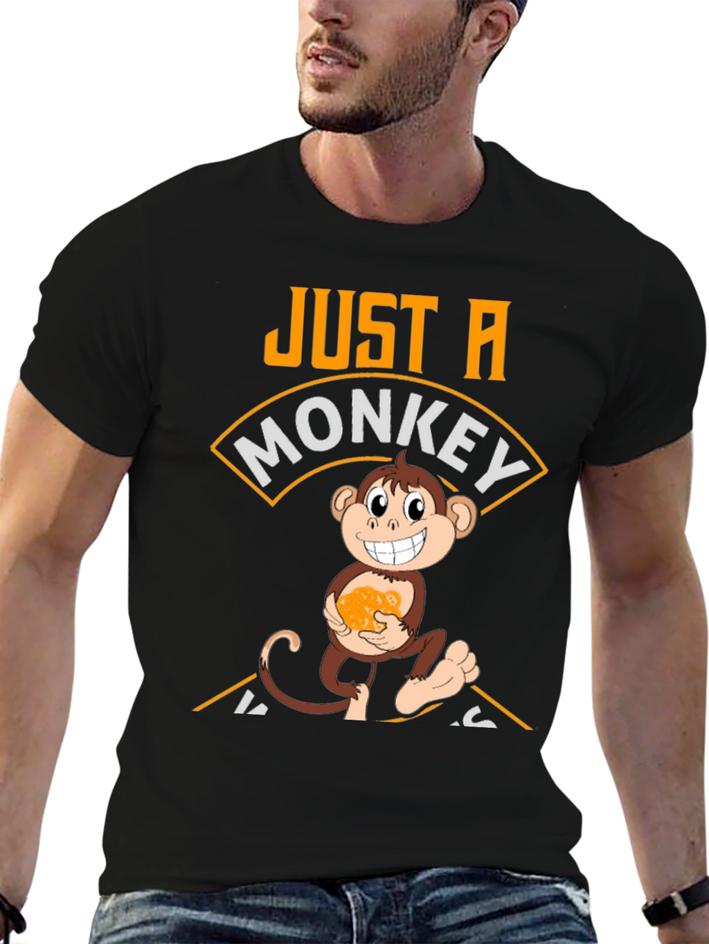 Just A Monkey Who Loves Nanners T-Shirt