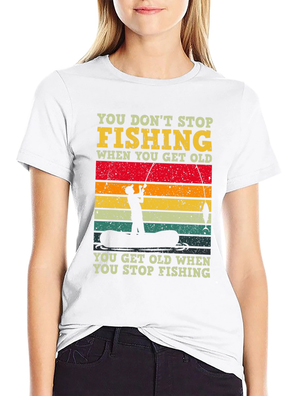 Fishing T-Shirt - You Dont Stop Fishing Graphic Tee
