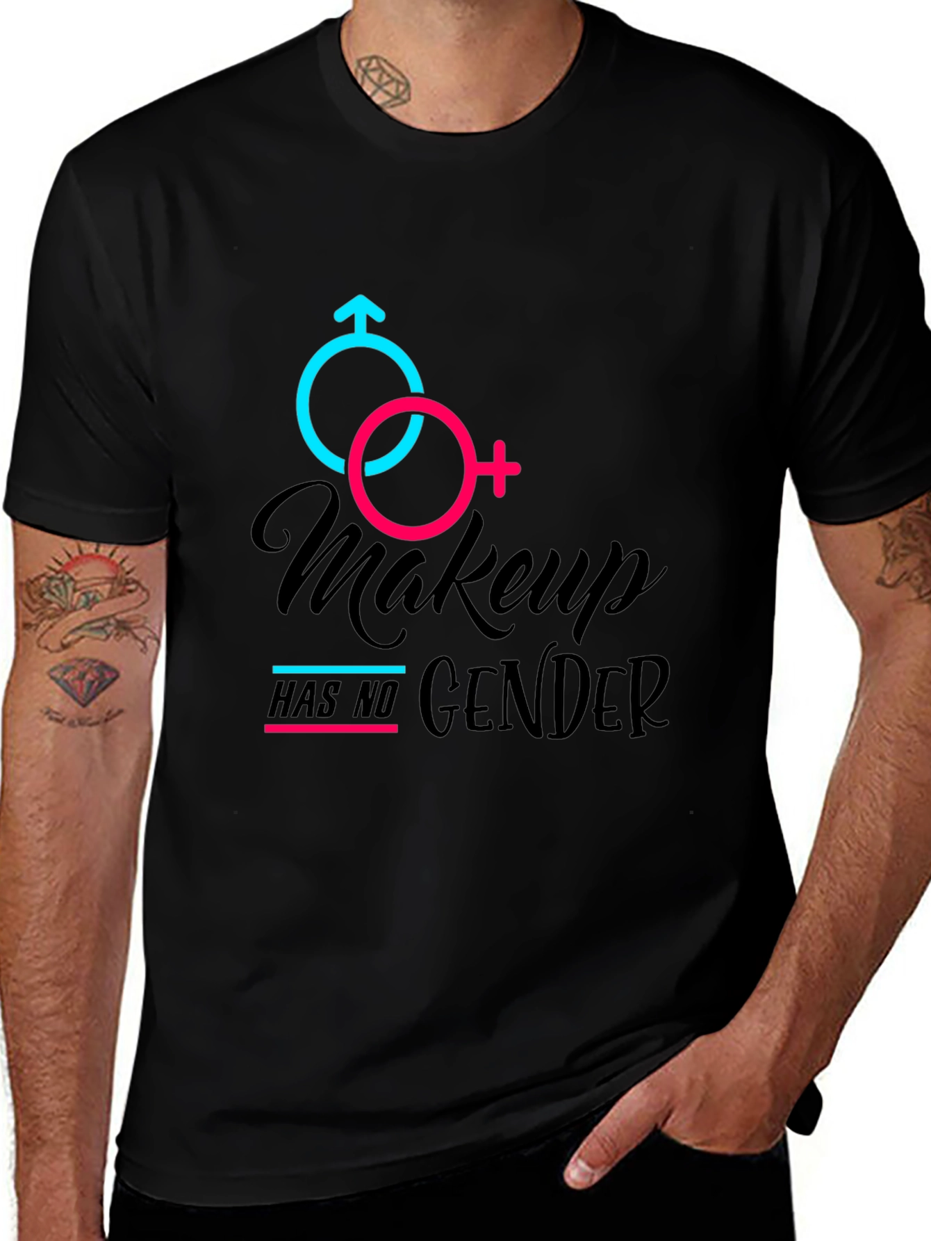 Makeup Has No Gender Black Tee