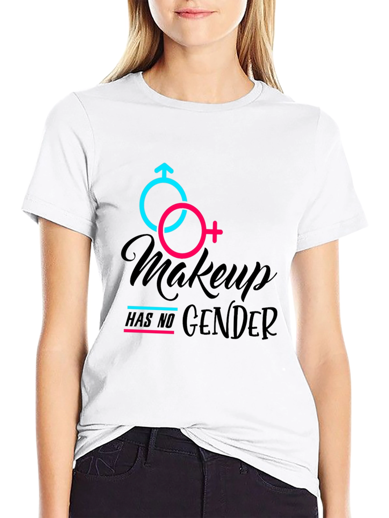 Makeup Has No Gender Black Tee