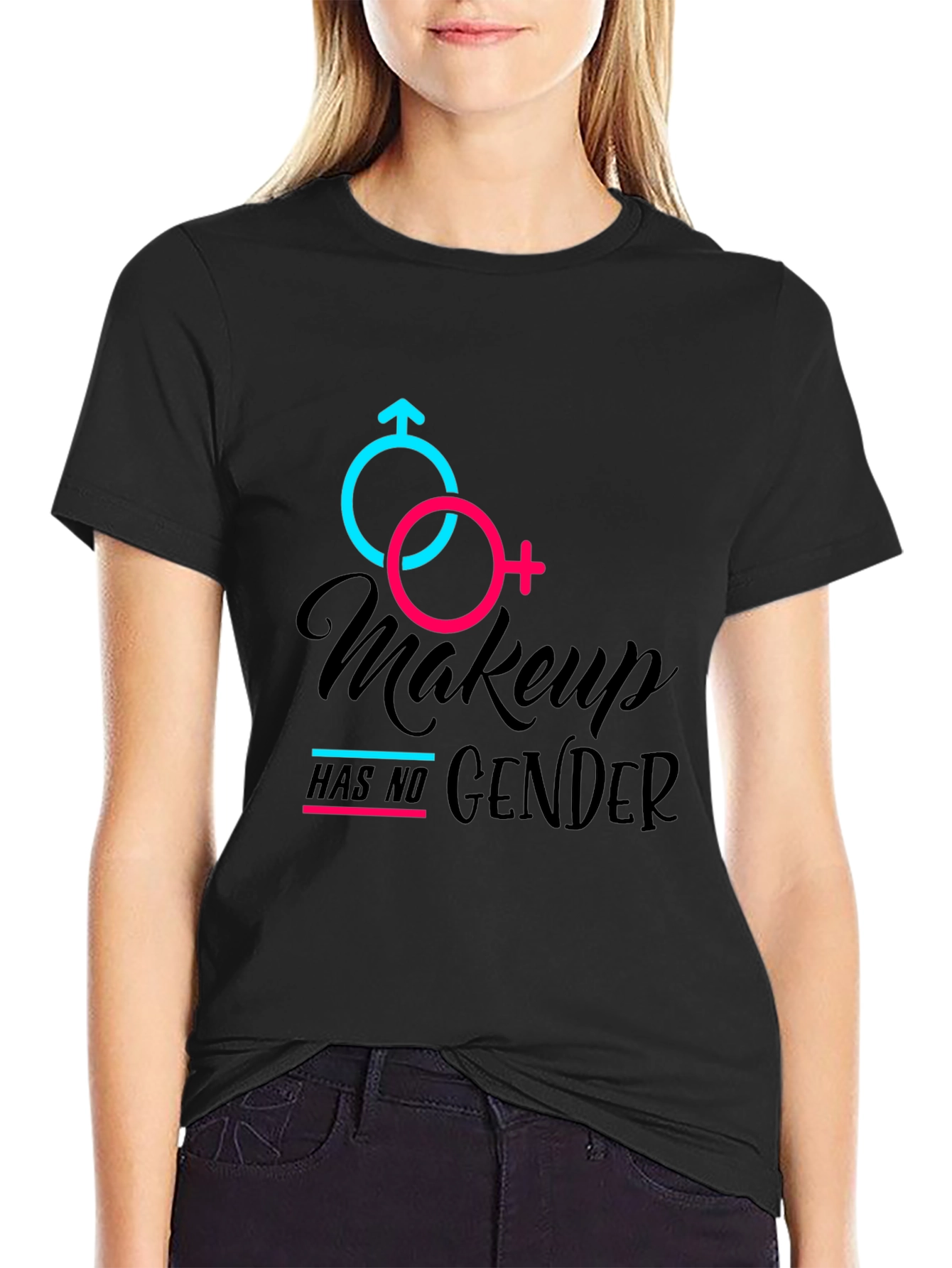 Makeup Has No Gender Black Tee