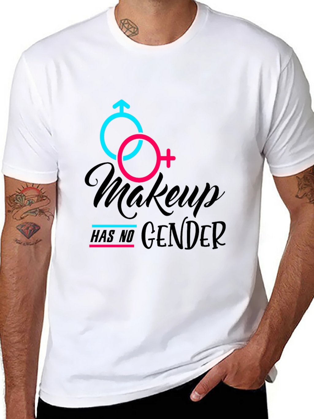 Makeup Has No Gender Black Tee