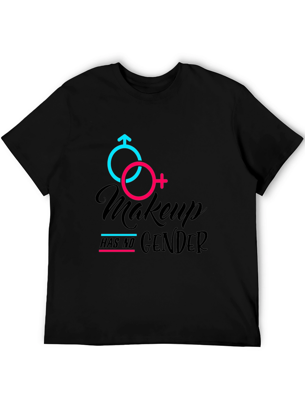 Makeup Has No Gender Black Tee