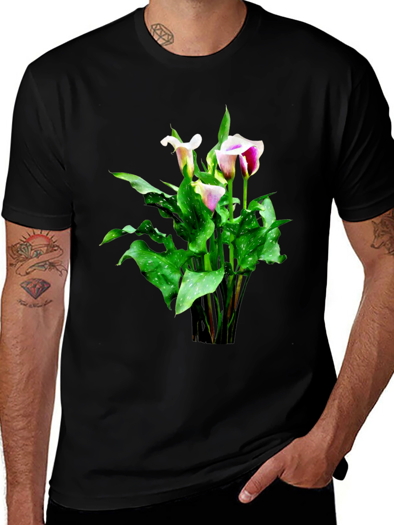 Floral Graphic Tee - Calla Lily Design