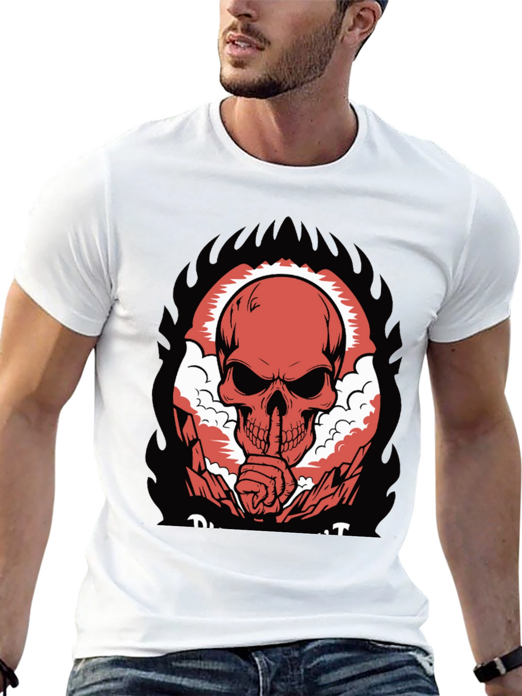 Skull Graphic T-Shirt - Dark Humor Tee